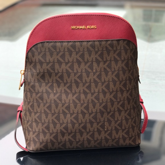Michael Kors Handbags - Michael kors Emmy bagpack brown / Cherry